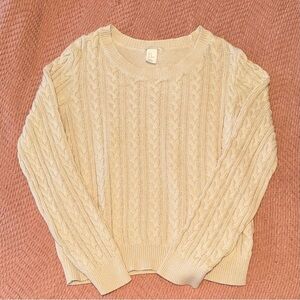 H&M Beige Cable Knit Sweater